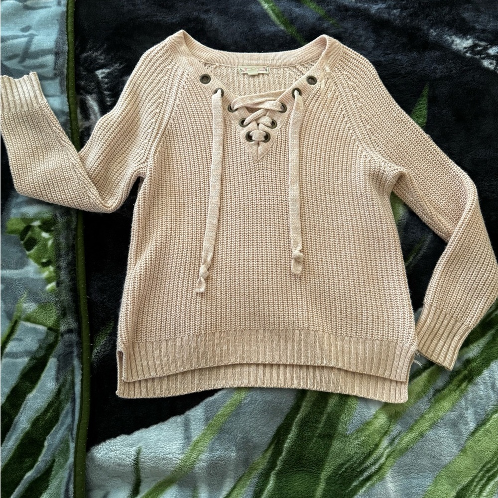 Neutral Pink Women’s Knit Blouse Small